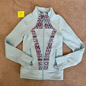 Ivivva perfect your practice aquamarine jacket size 6